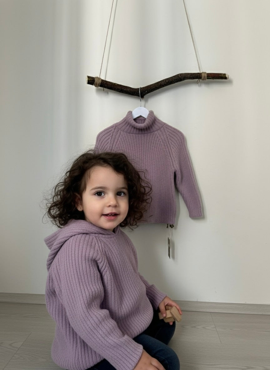 Winter Kids Knit Sweater Hoodie