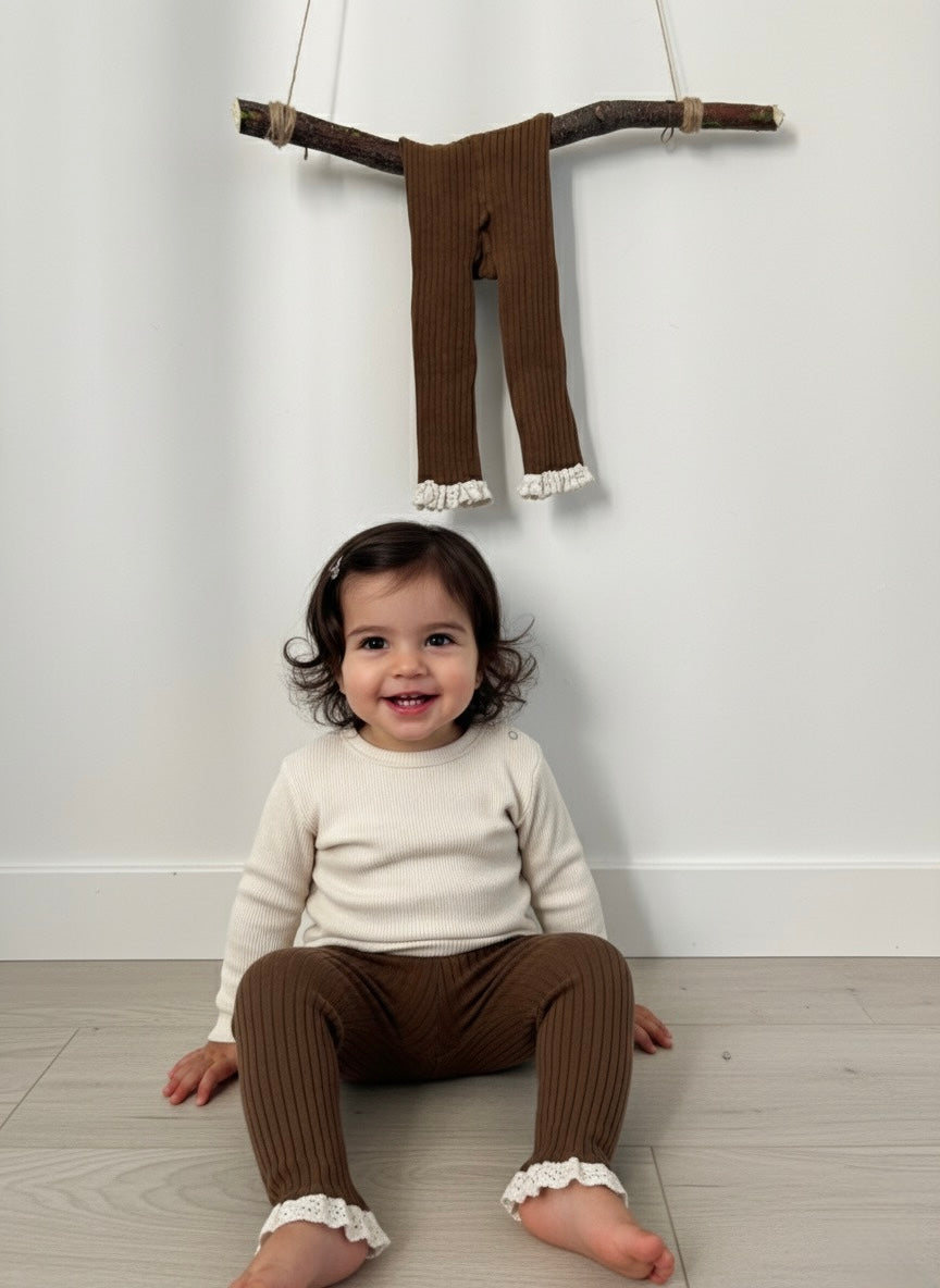 Cotton Knit Kids Leggings