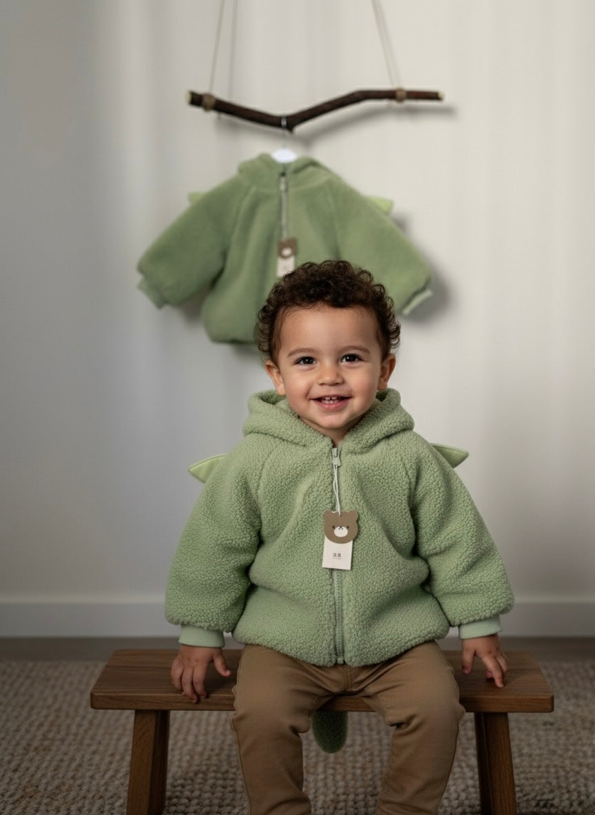 Cartoon Dinosaur Hooded Jacket