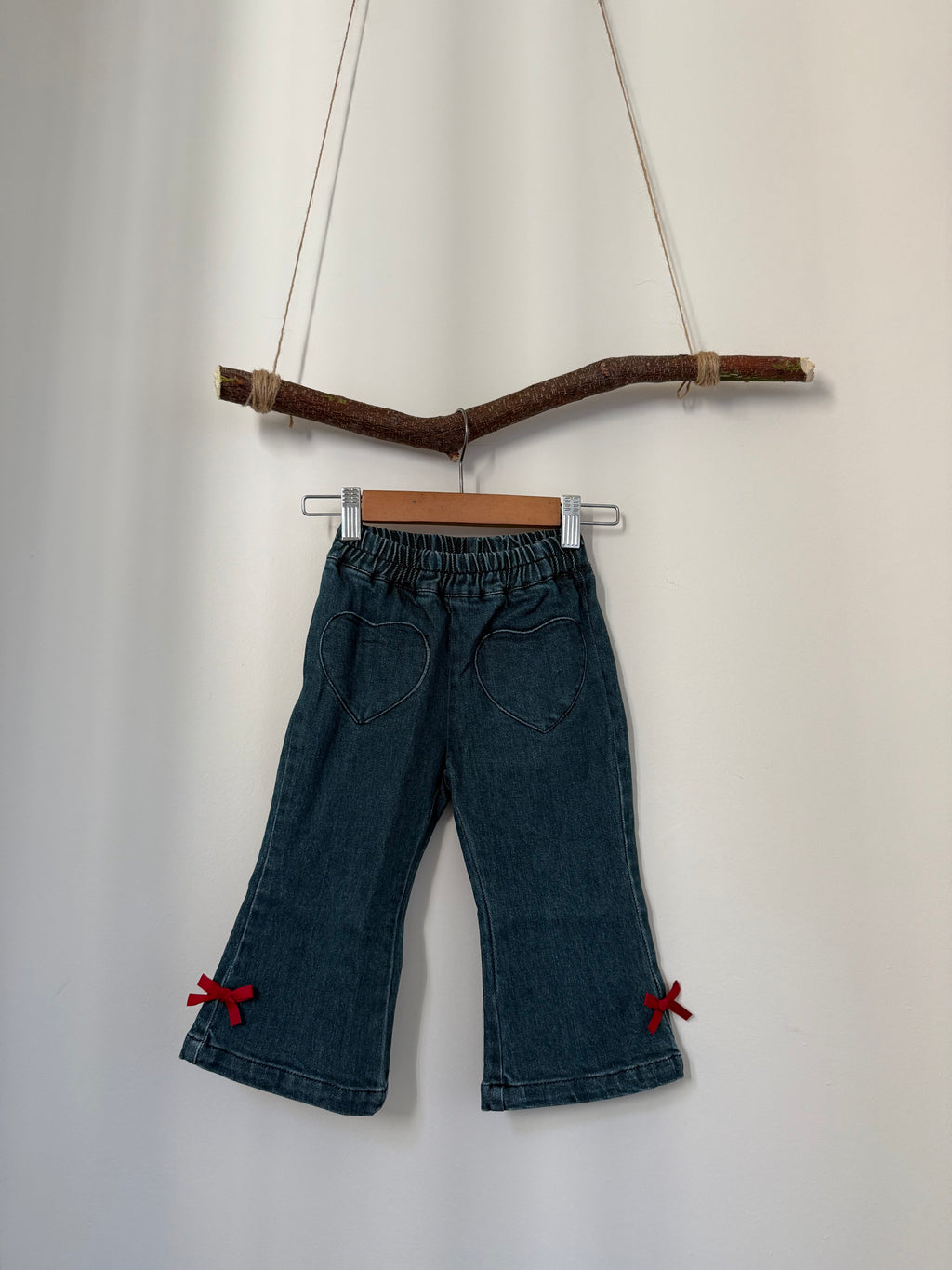 Blue Cotton Baby Bell Bottoms