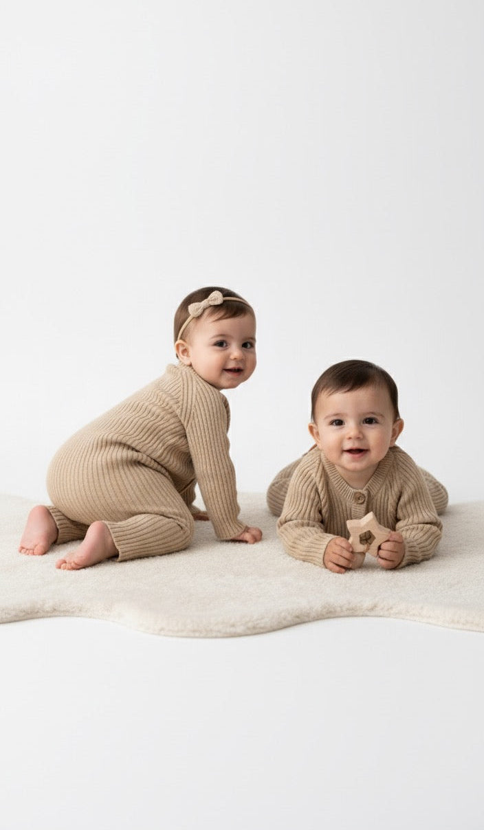 Long Sleeve Knitted Baby Romper