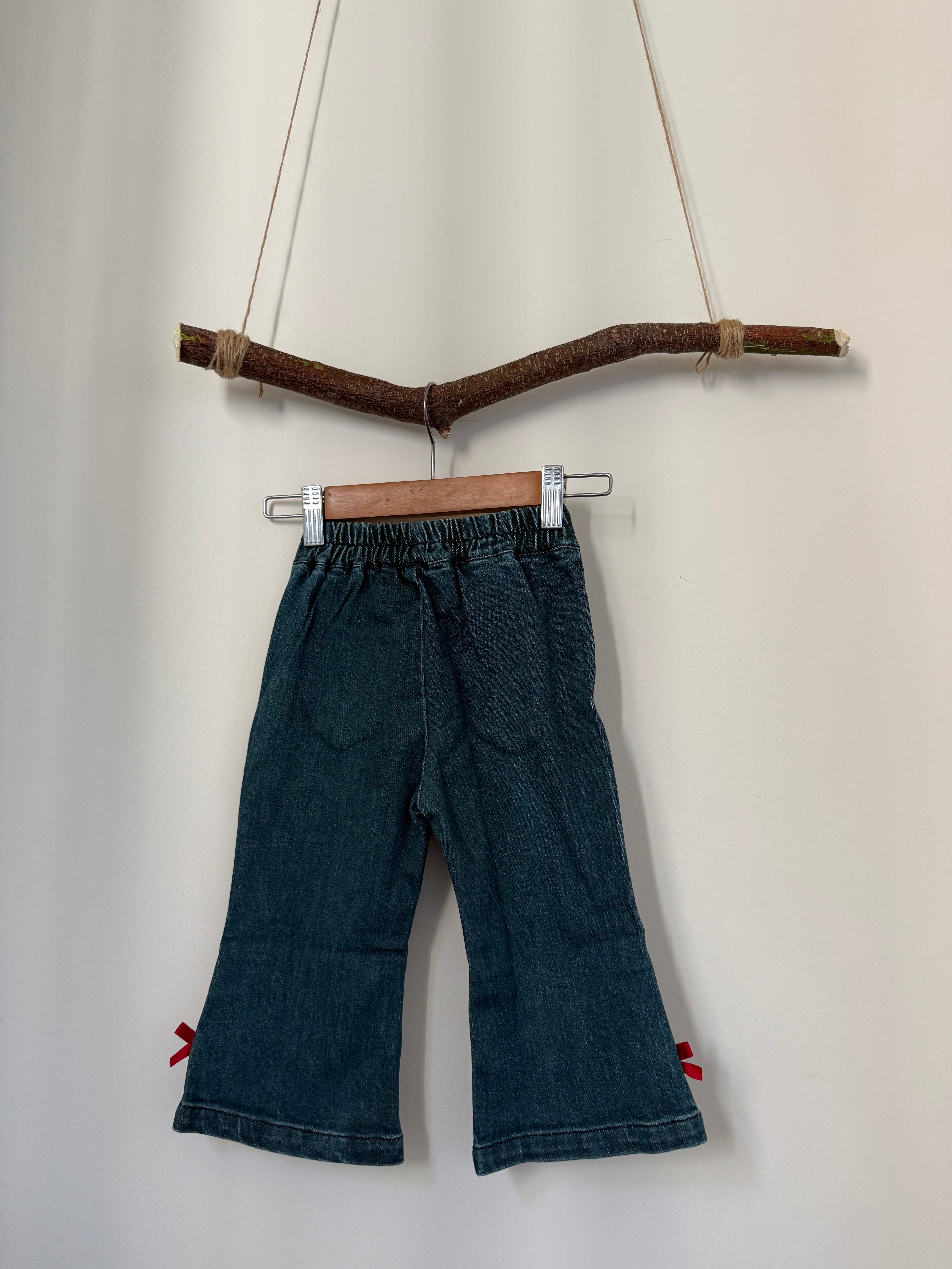 Blue Cotton Baby Bell Bottoms