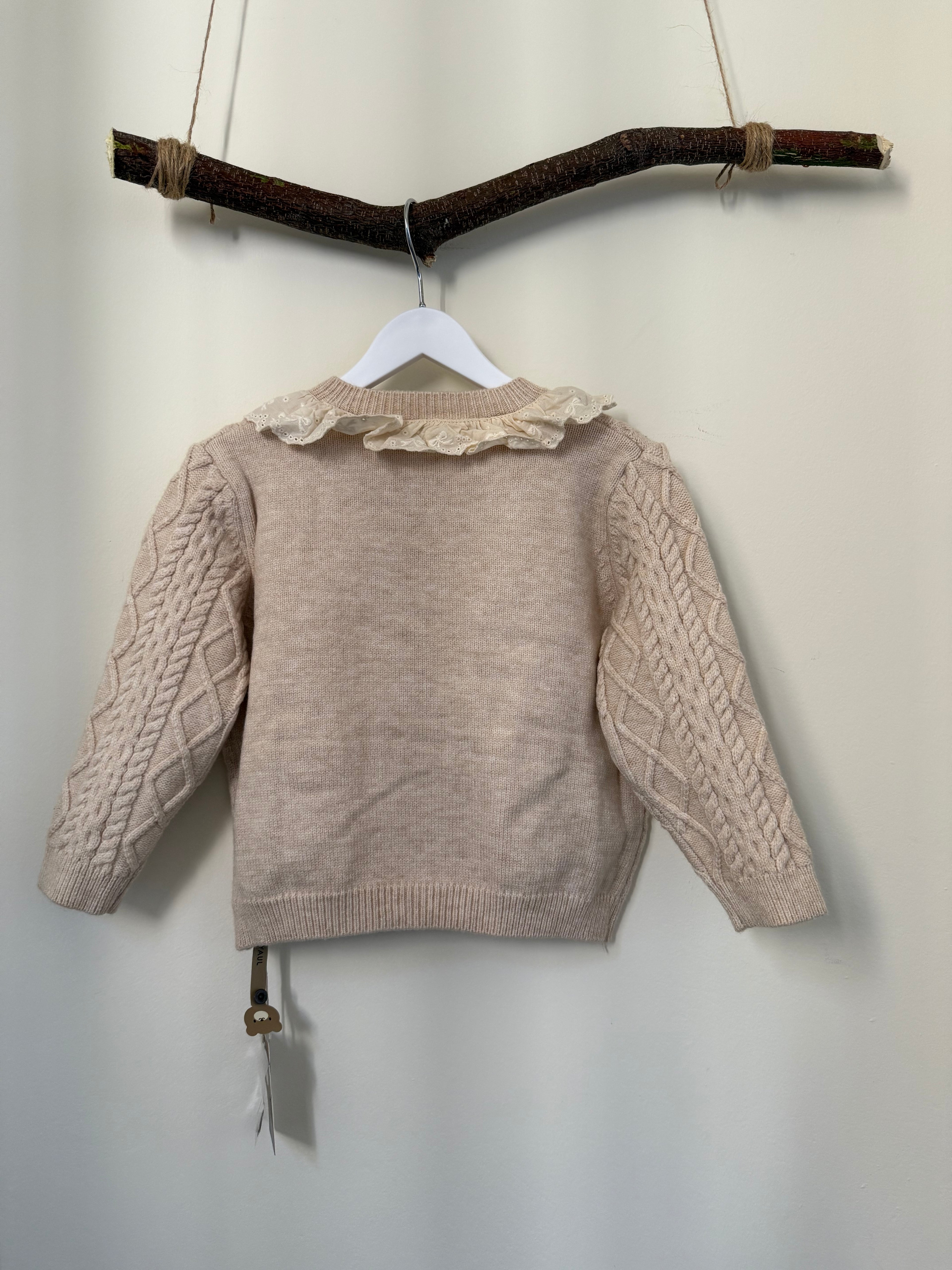 Toddler Girls Sweater with Lace