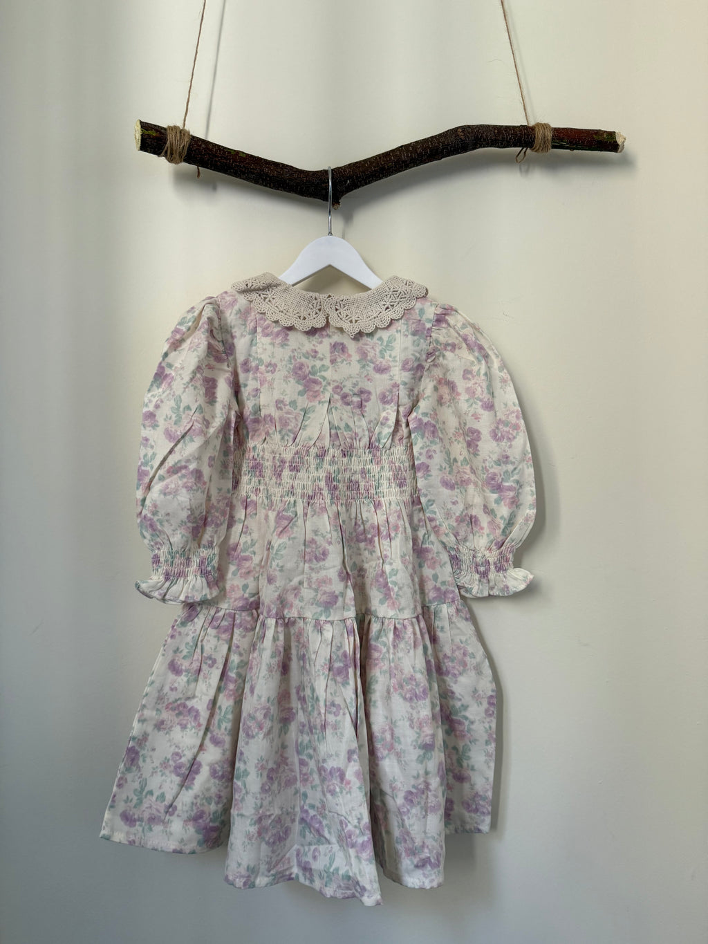 Purple Floral Girls' Dress