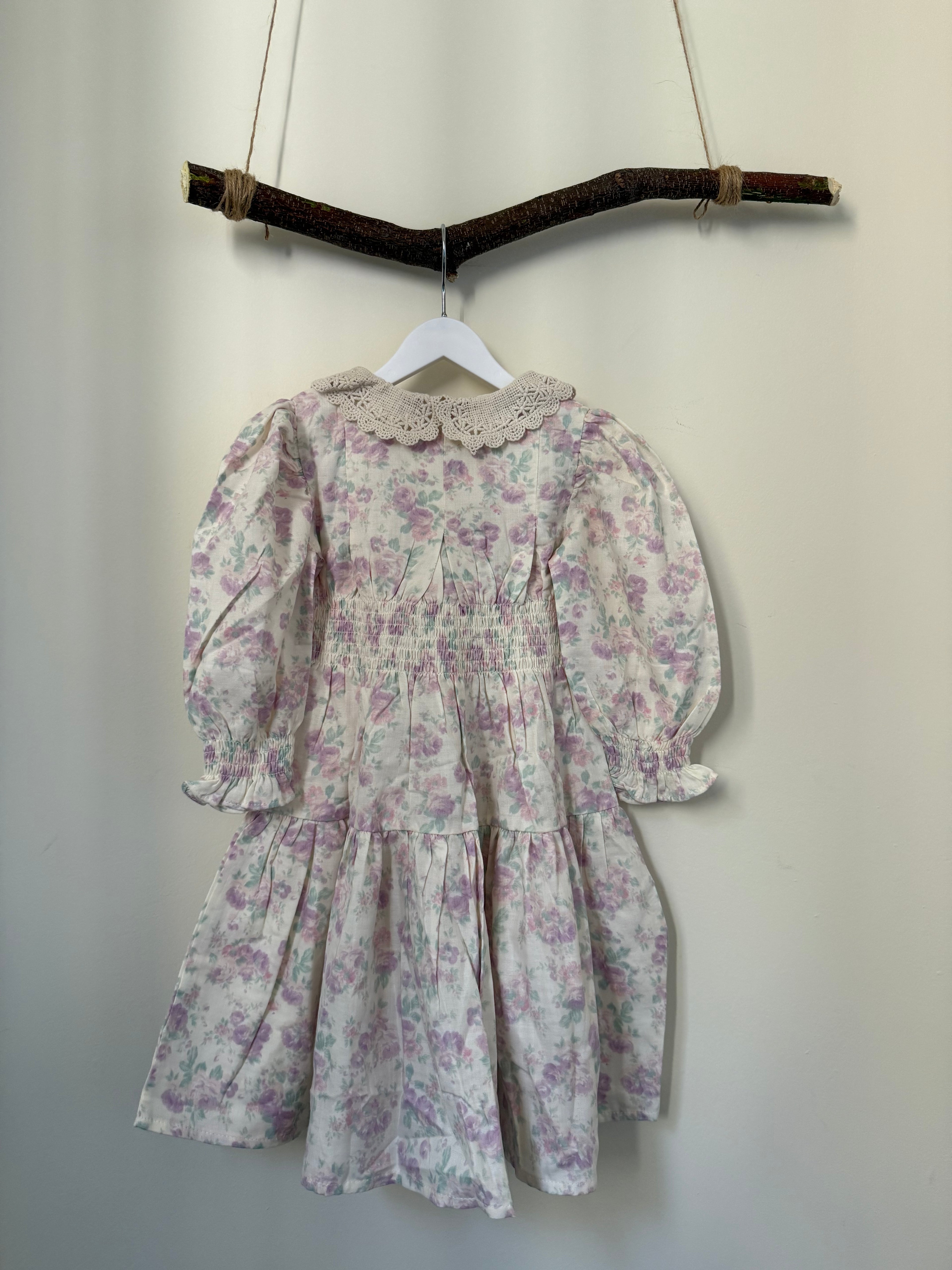 Purple Floral Girls' Dress