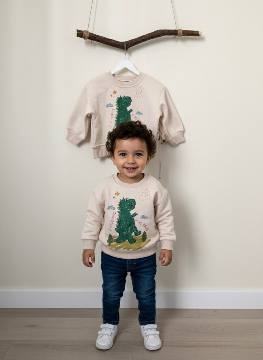 Kids' Dinosaur Fleece Sweatshirt