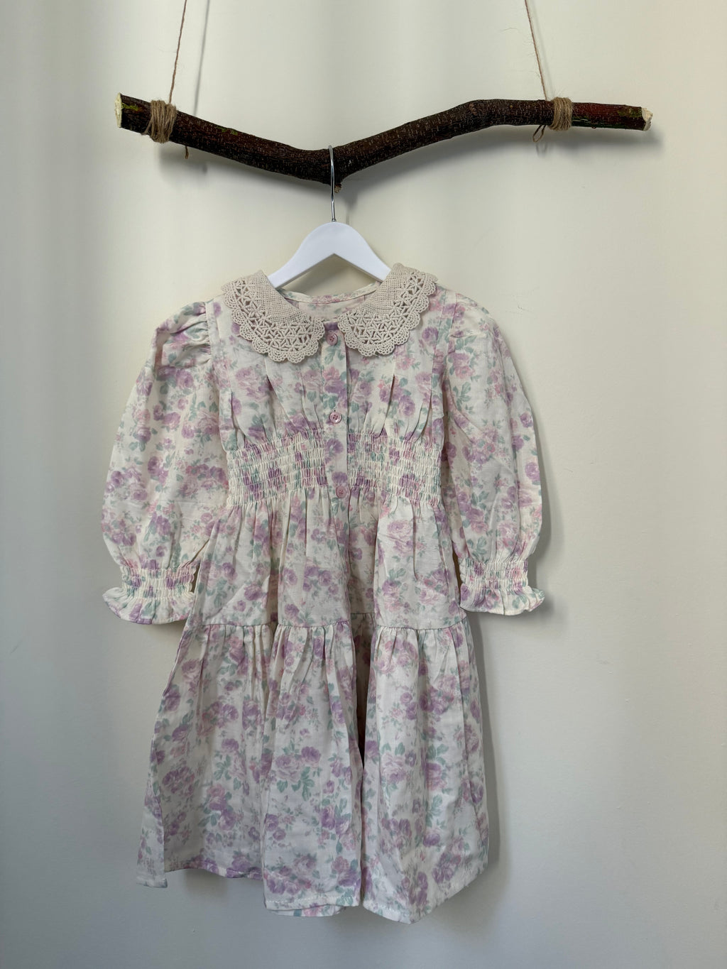 Purple Floral Girls' Dress