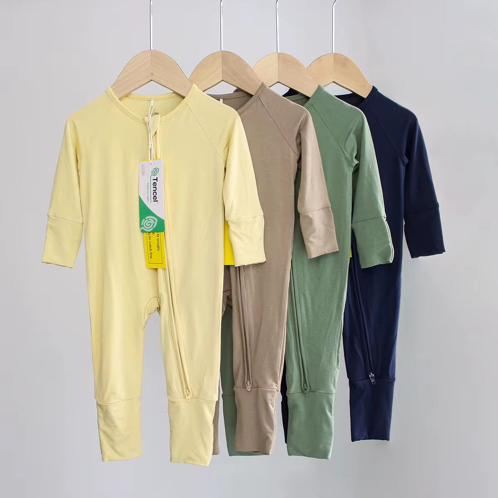 Bamboo Zipper Baby Romper