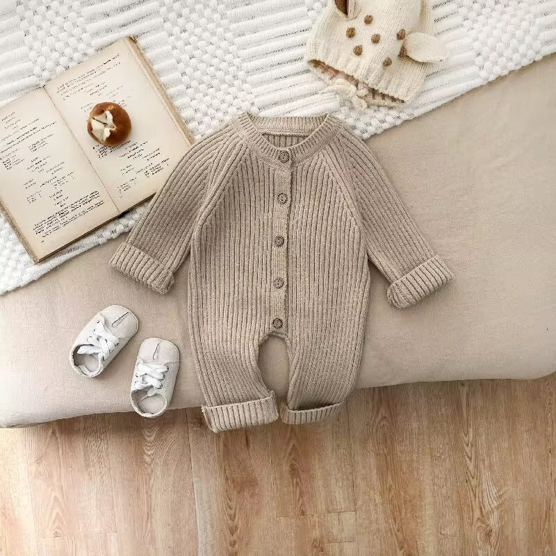 Long Sleeve Knitted Baby Romper