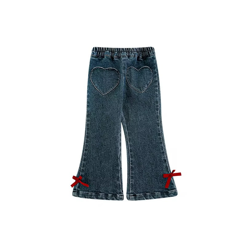 Blue Cotton Baby Bell Bottoms