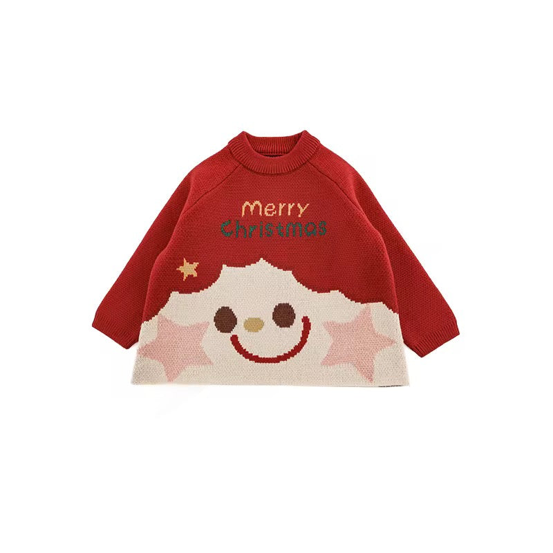 Christmas-Themed Kids' Knitted Sweater